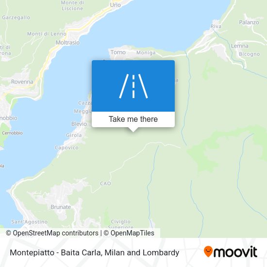 Montepiatto - Baita Carla map