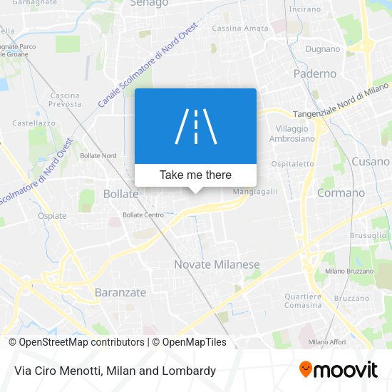 Via Ciro Menotti map