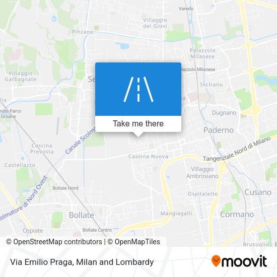 Via Emilio Praga map