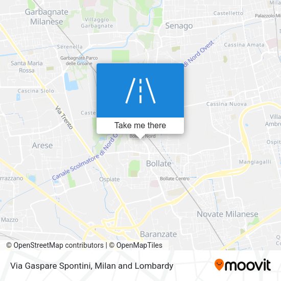 Via Gaspare Spontini map
