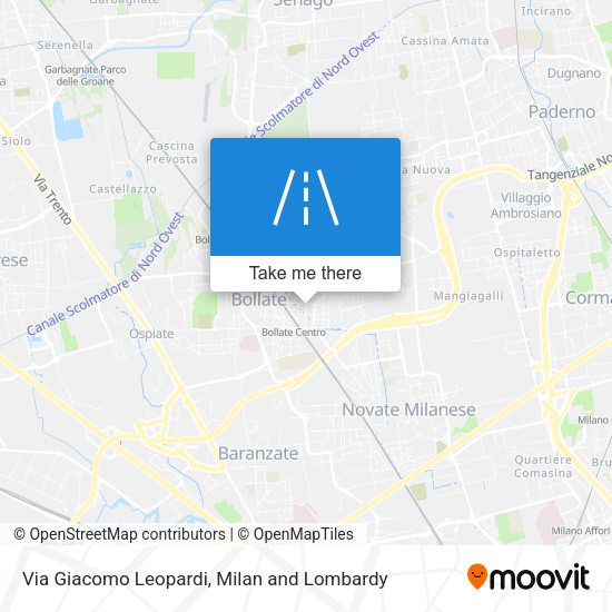 Via Giacomo Leopardi map