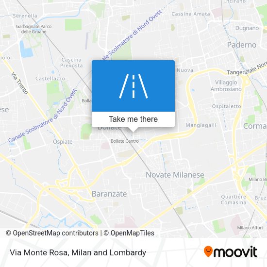 Via Monte Rosa map