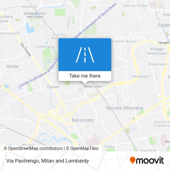 Via Pastrengo map
