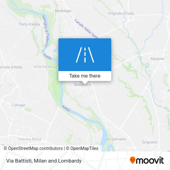 Via Battisti map