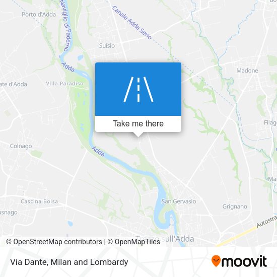 Via Dante map