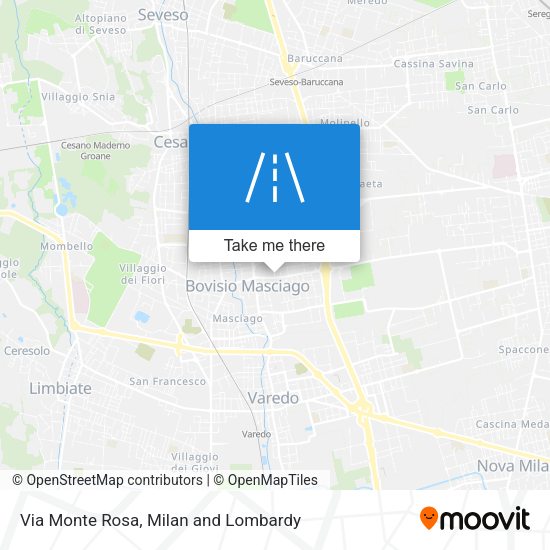 Via Monte Rosa map