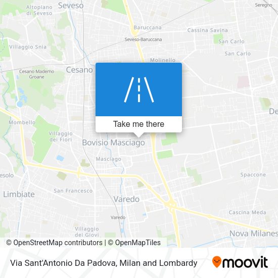 Via Sant'Antonio Da Padova map