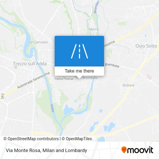 Via Monte Rosa map