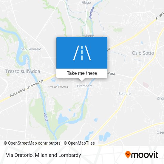Via Oratorio map
