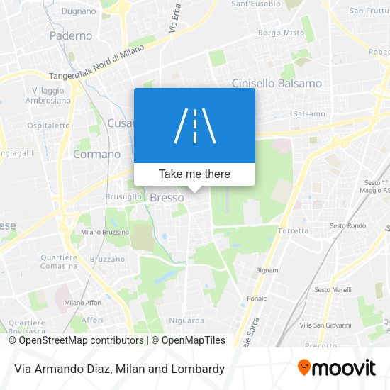 Via Armando Diaz map