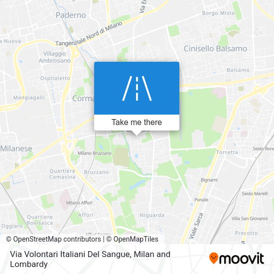 Via Volontari Italiani Del Sangue map