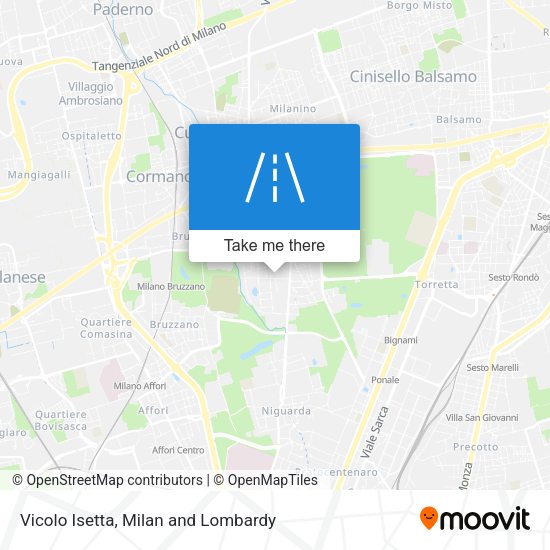Vicolo Isetta map