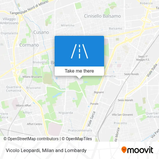 Vicolo Leopardi map