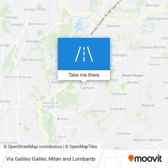 Via Galileo Galilei map