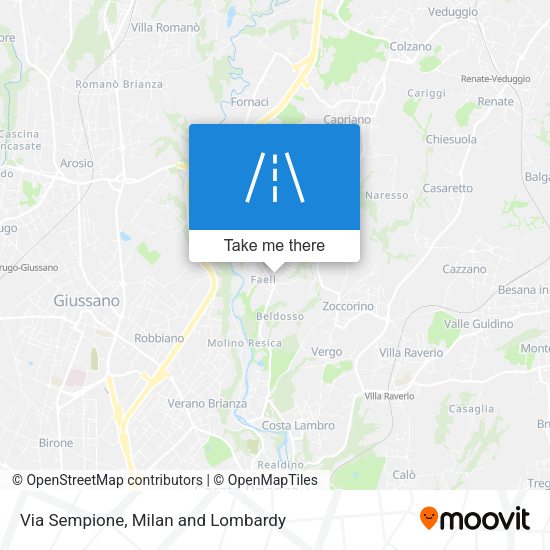 Via Sempione map