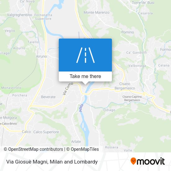 Via Giosuè Magni map