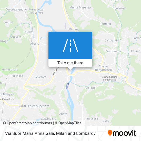 Via Suor Maria Anna Sala map