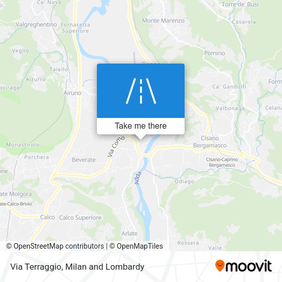 Via Terraggio map