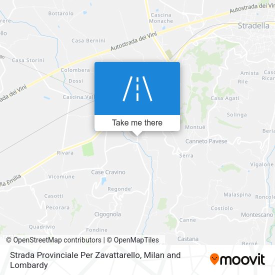 Strada Provinciale Per Zavattarello map