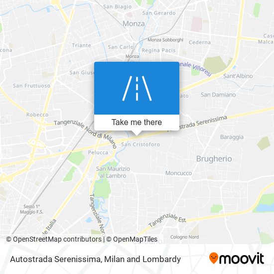 Autostrada Serenissima map