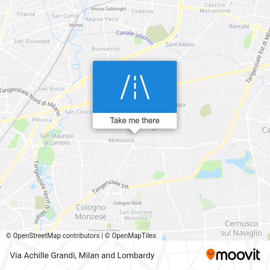 Via Achille Grandi map