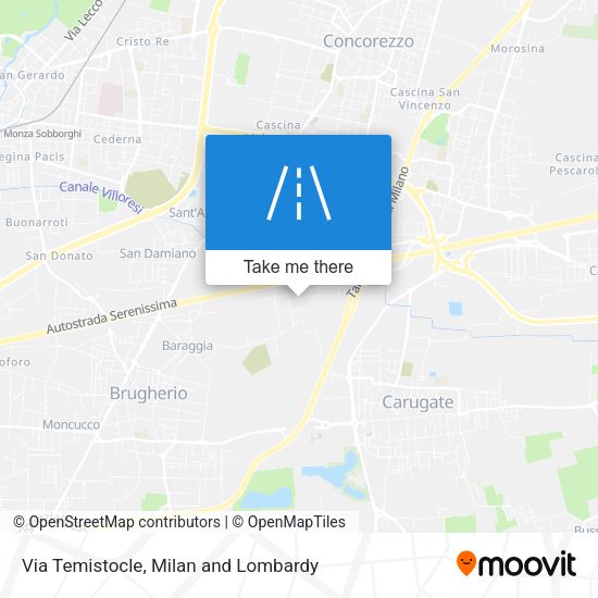 Via Temistocle map