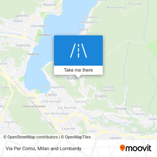 Via Per Como map