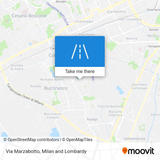 Via Marzabotto map