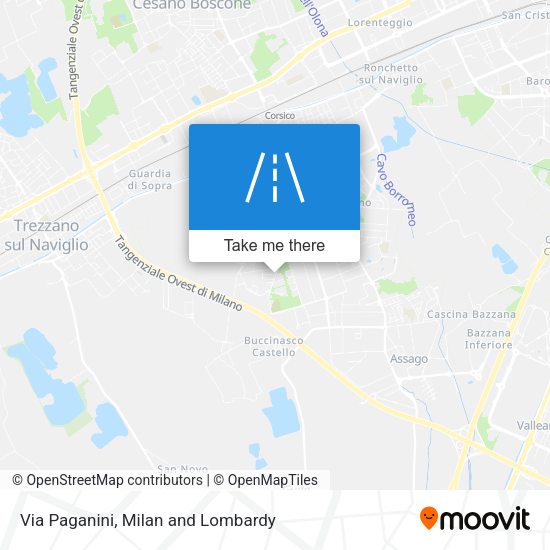 Via Paganini map