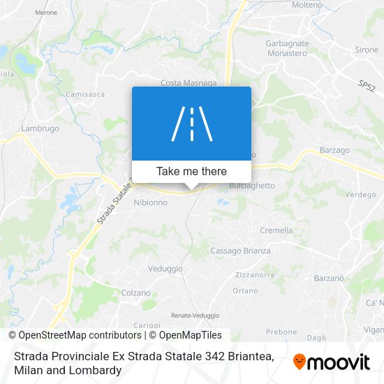 Strada Provinciale Ex Strada Statale 342 Briantea map