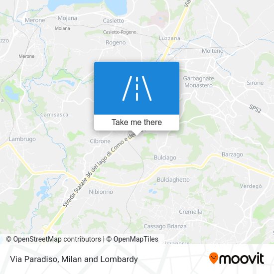 Via Paradiso map