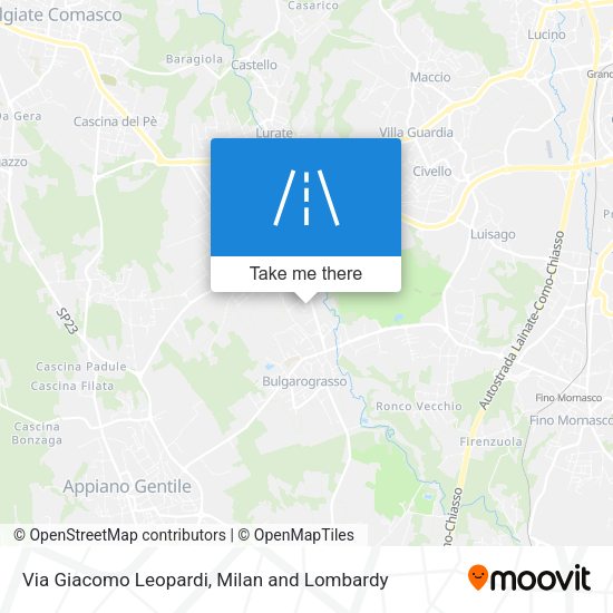 Via Giacomo Leopardi map