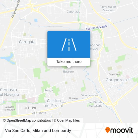 Via San Carlo map