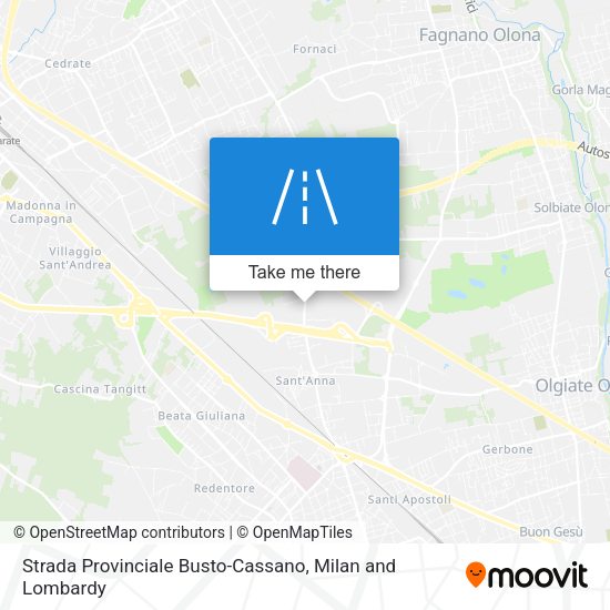 Strada Provinciale Busto-Cassano map