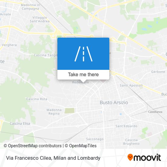 Via Francesco Cilea map