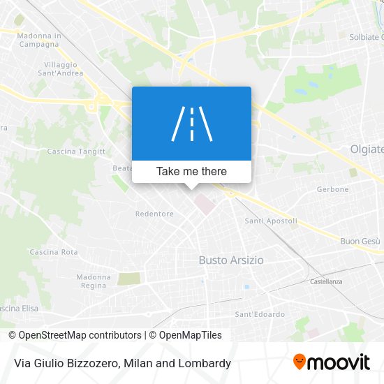 Via Giulio Bizzozero map