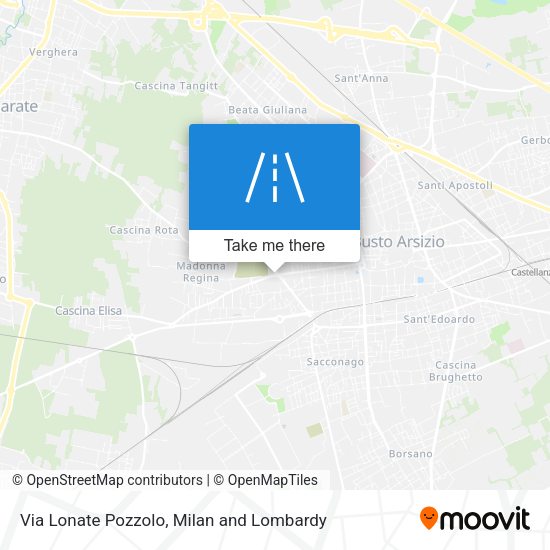 Via Lonate Pozzolo map