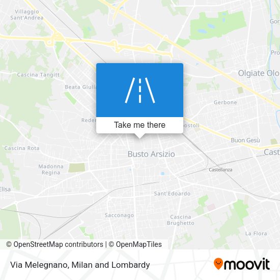 Via Melegnano map