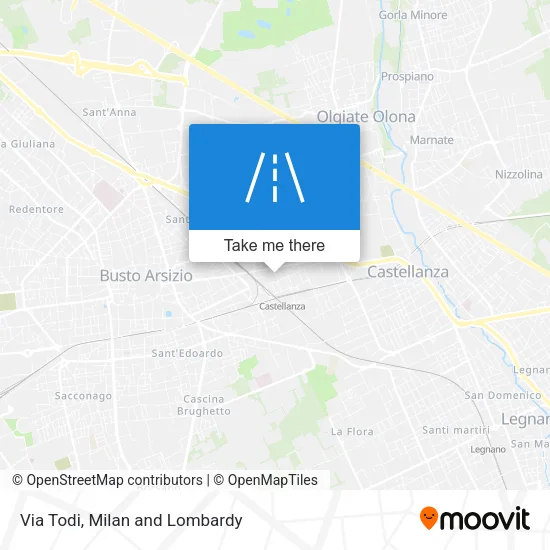 Via Todi map