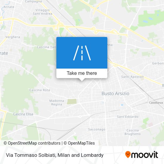 Via Tommaso Solbiati map