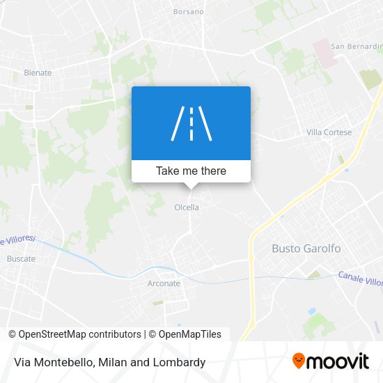 Via Montebello map