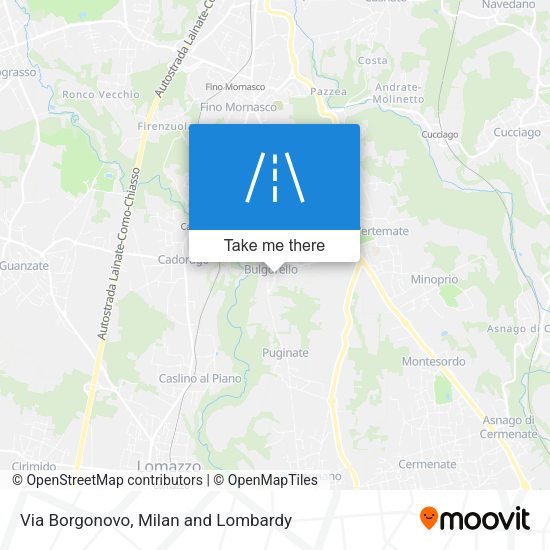Via Borgonovo map