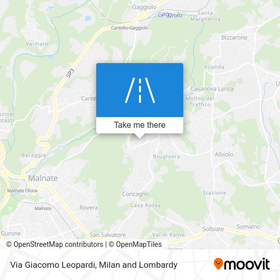 Via Giacomo Leopardi map