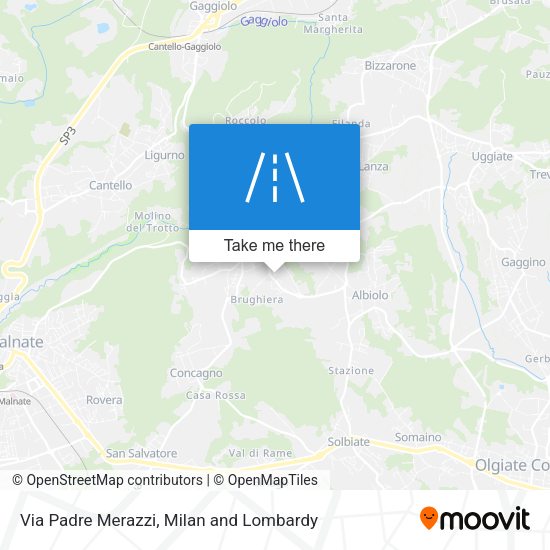 Via Padre Merazzi map