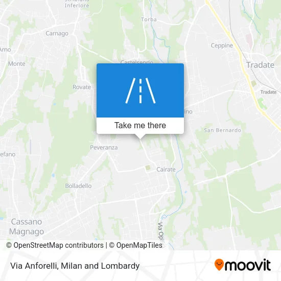 Via Anforelli map