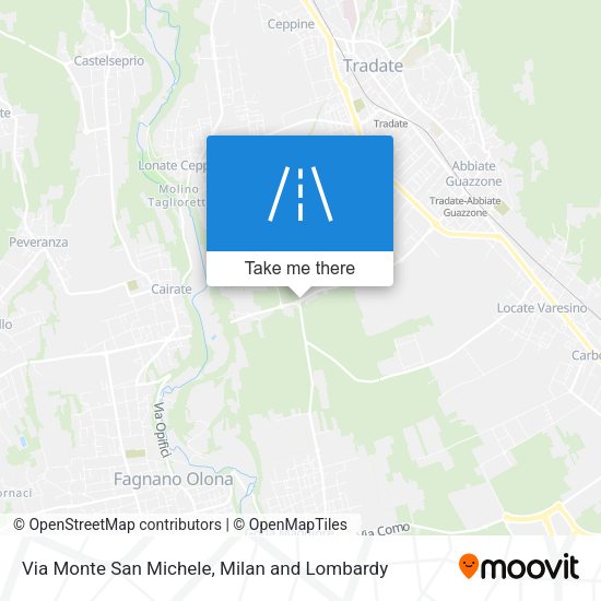 Via Monte San Michele map