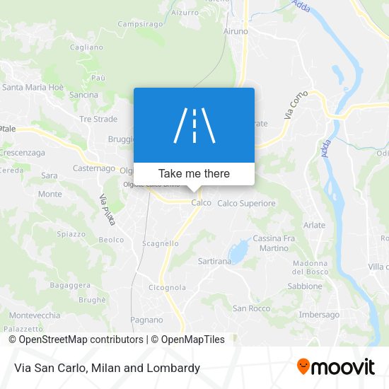 Via San Carlo map