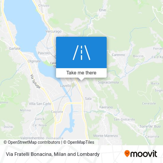 Via Fratelli Bonacina map