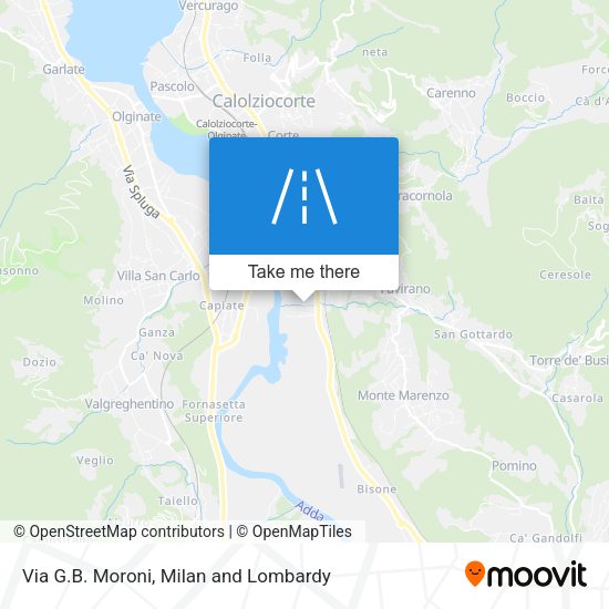 Via G.B. Moroni map