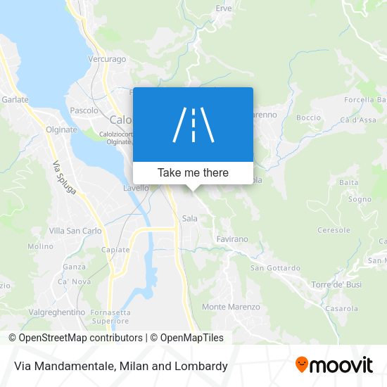Via Mandamentale map